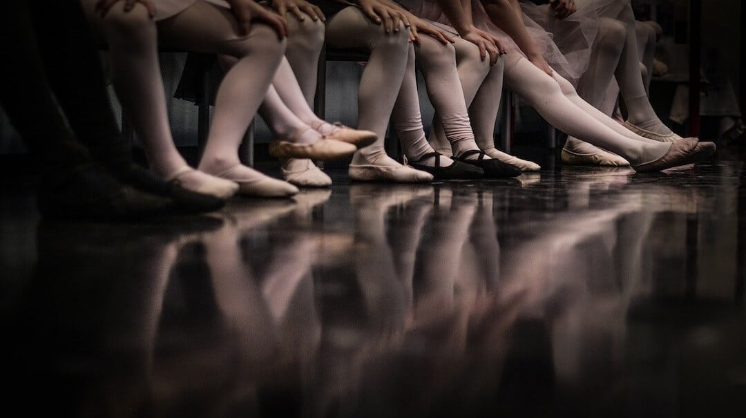 Skyrocket Zapatillas media punta de ballet suela partida de cuero Zapatos de ballet tallas 25-44 